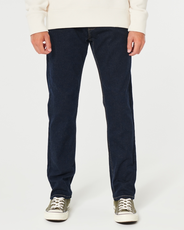 Dark Wash Slim Straight Jeans, Rinse view 2