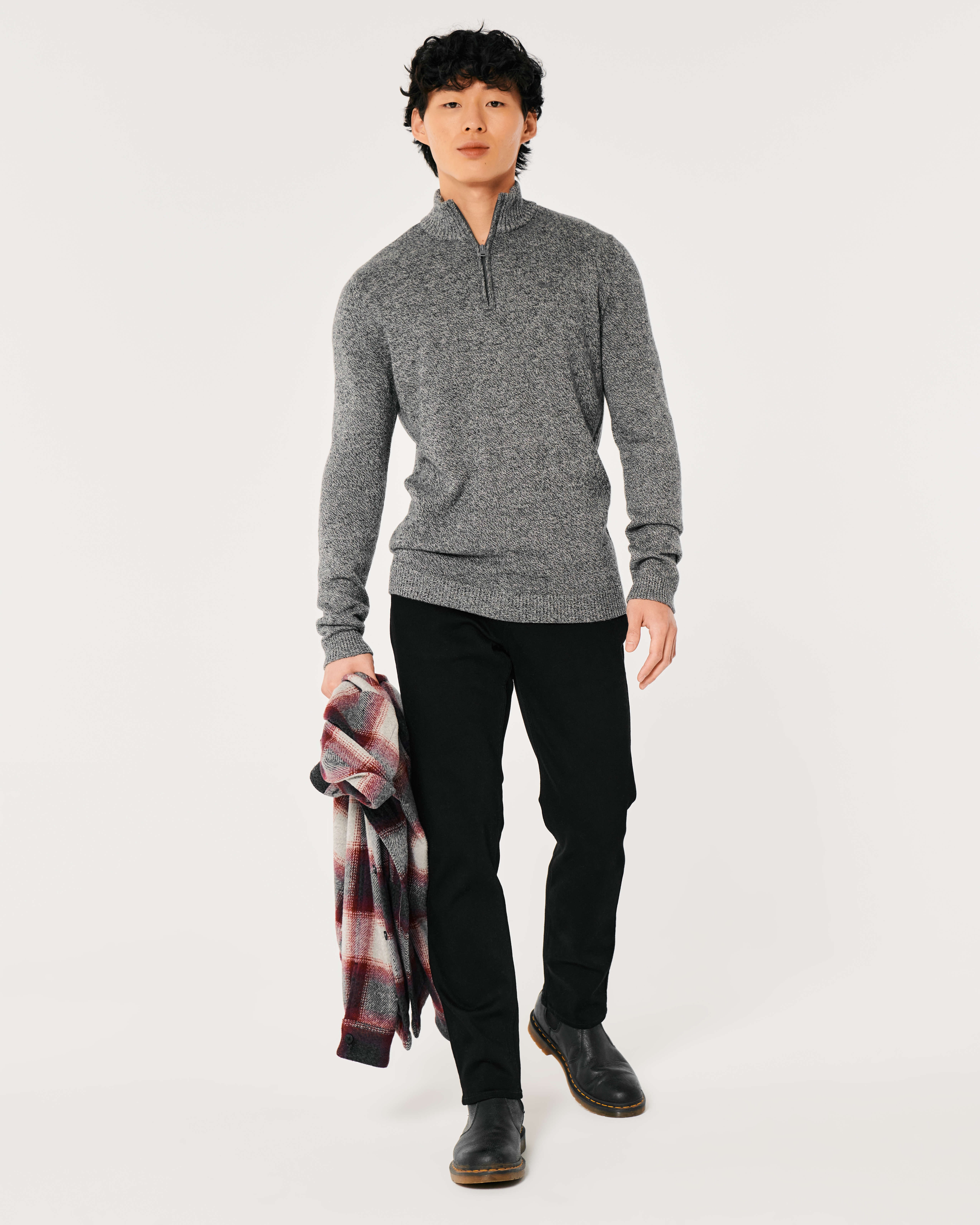 Black No Fade Athletic Slim Straight Jeans