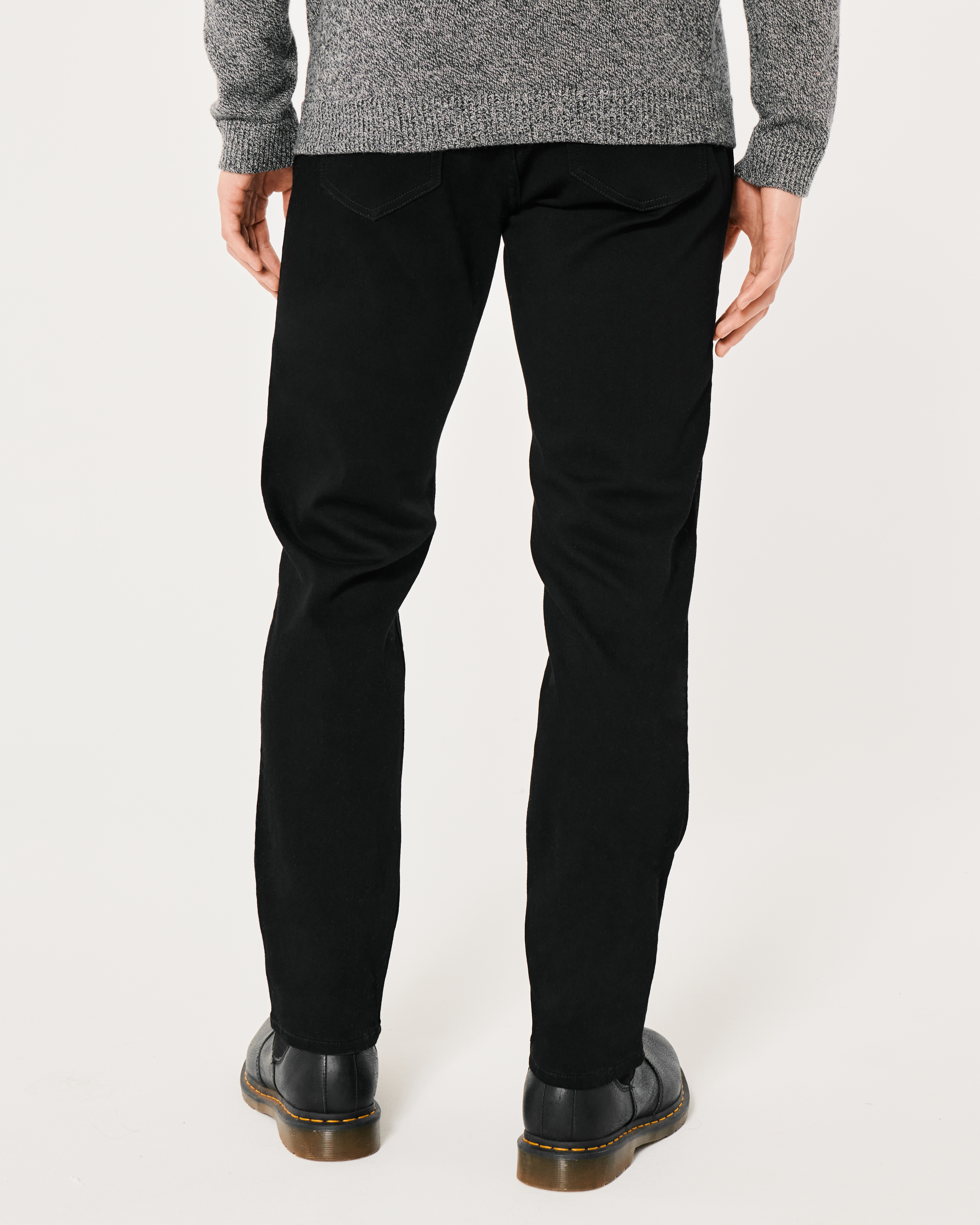 Black No Fade Athletic Slim Straight Jeans