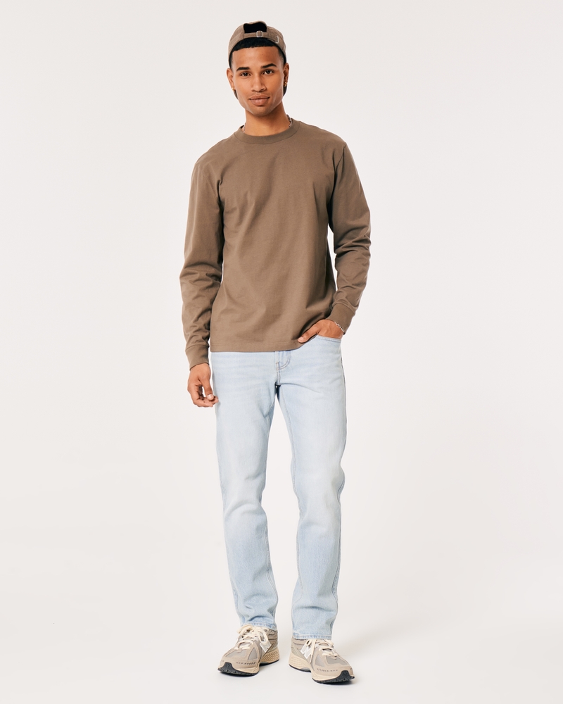 Light Wash Signature Slim Straight Jeans