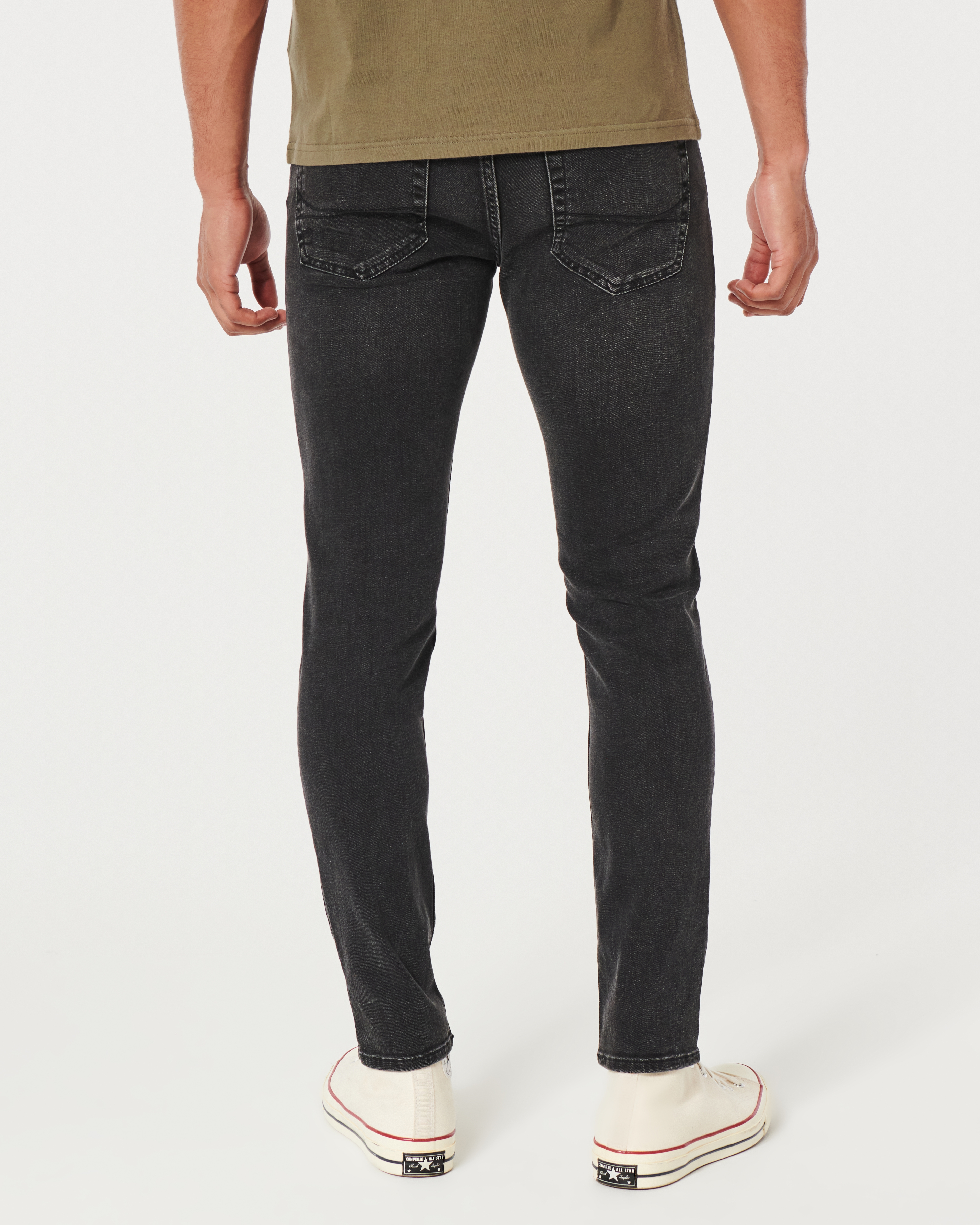 Ripped Faded Black Skinny Jeans