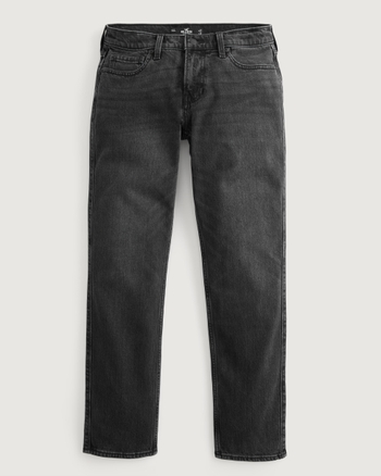 Men s Faded Black Signature Slim Straight Jeans Men s Sale HollisterCo