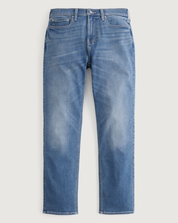 Men's Bright Medium Wash Athletic Slim Straight Jeans
