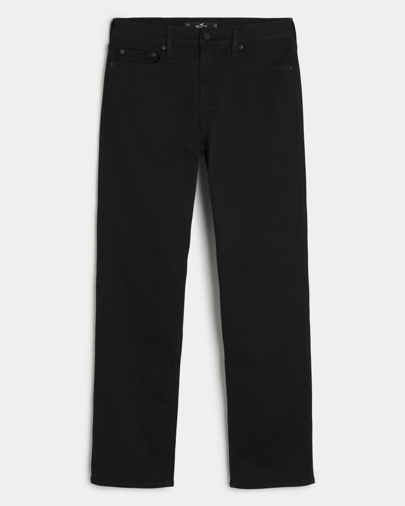 Men s Black No Fade Athletic Straight Jeans Men s Clearance HollisterCo