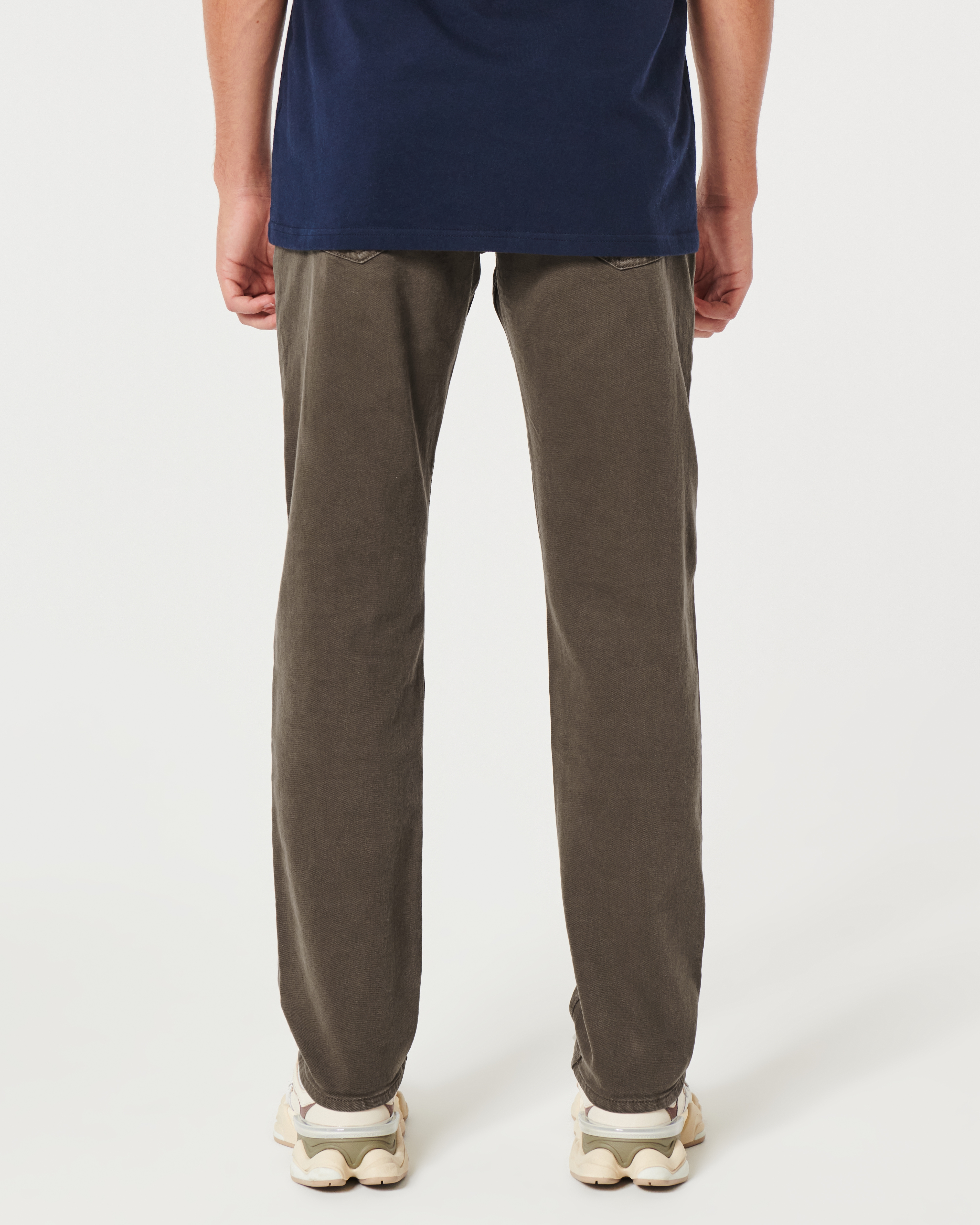 Brown Slim Straight Jeans