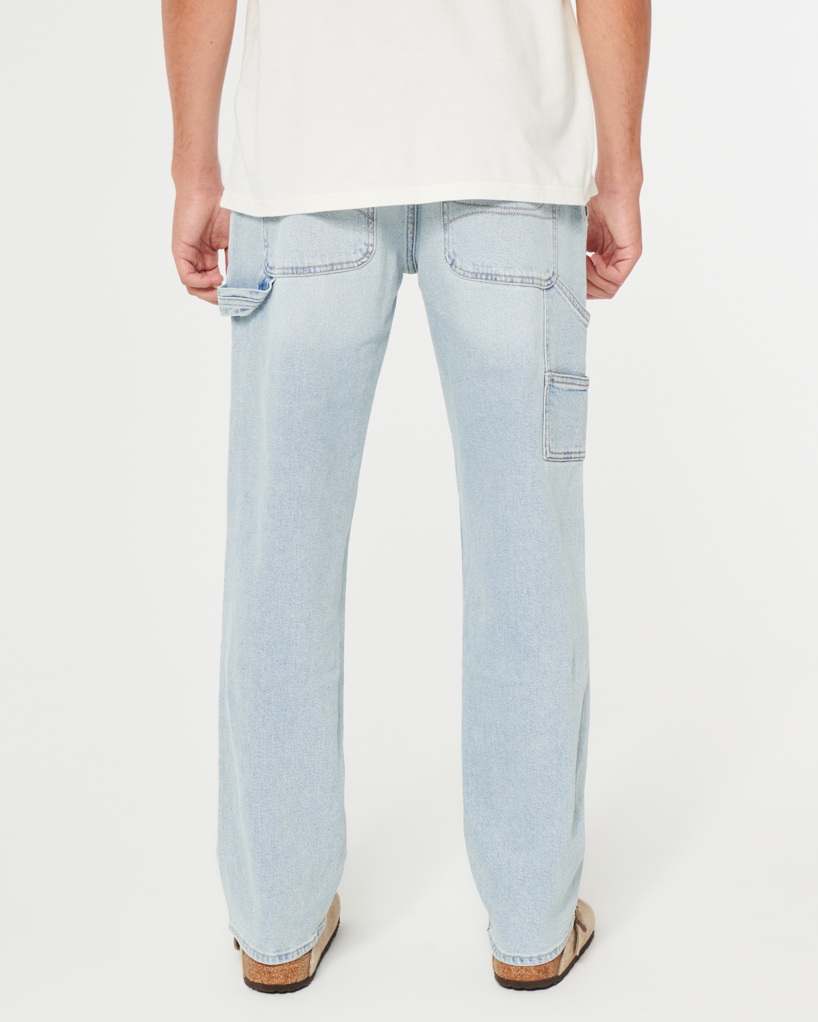 Route One Denim Carpenter Pants - Light Wash