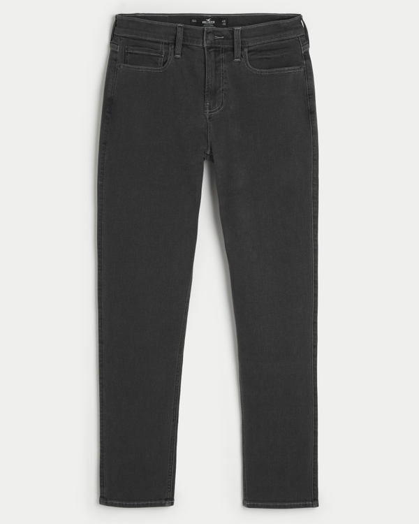 Grey Athletic Skinny Jeans, Dark Grey