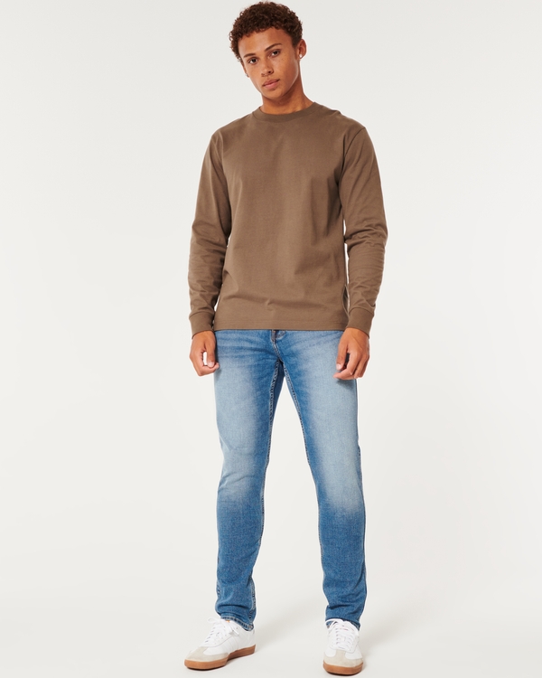 HOLLISTER Tapered Trousers in Beige