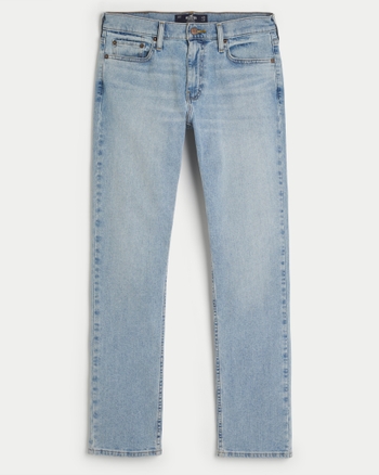 Straight men's light-wash jeans