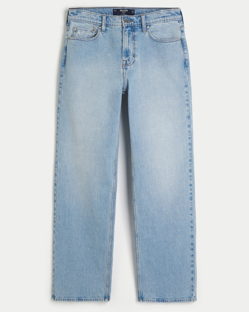 Hollister Boyfriend Patchwork Jeans In Light Wash Blue for Women