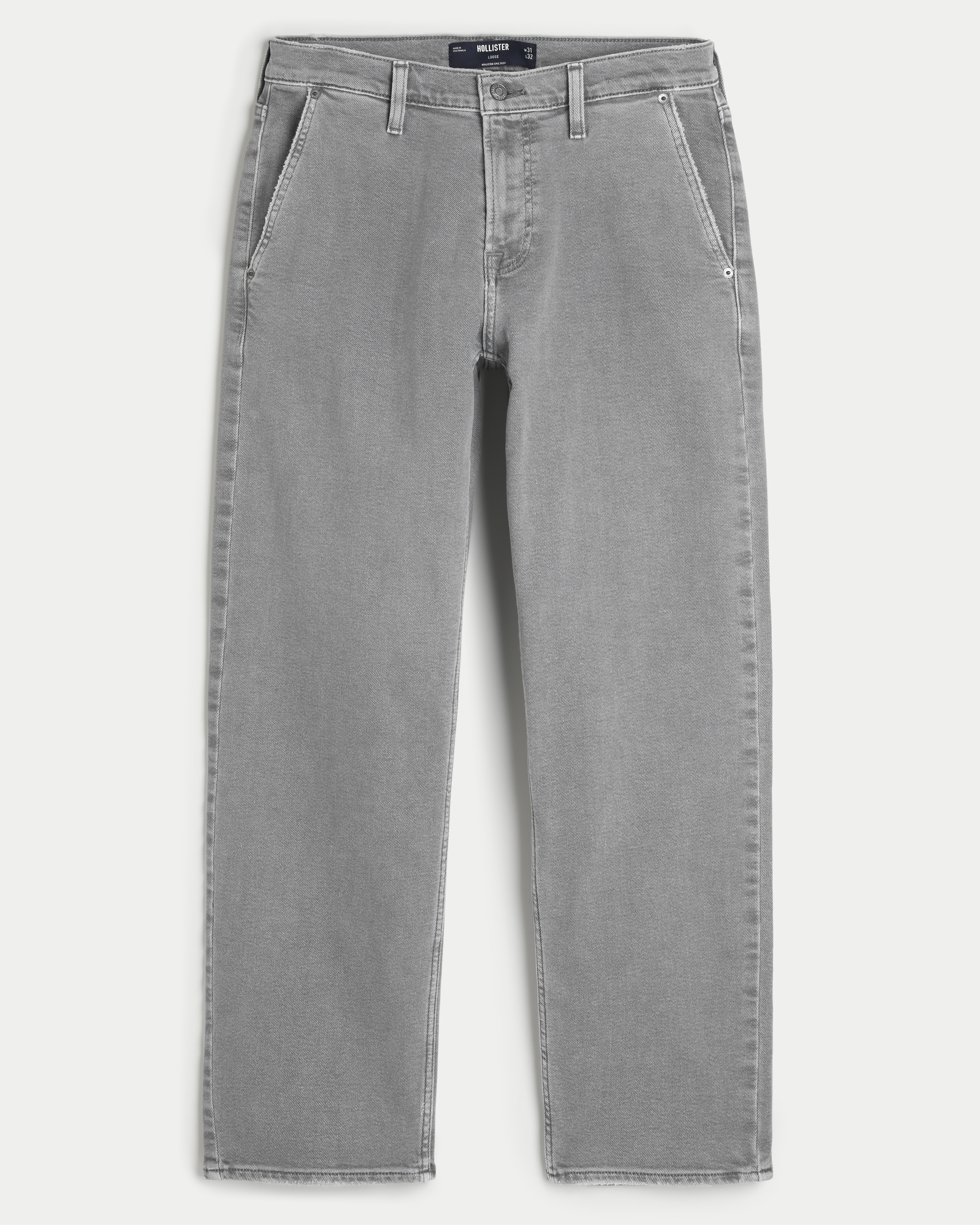 Men's Light Wash Loose Jeans | Men's Bottoms | HollisterCo.com