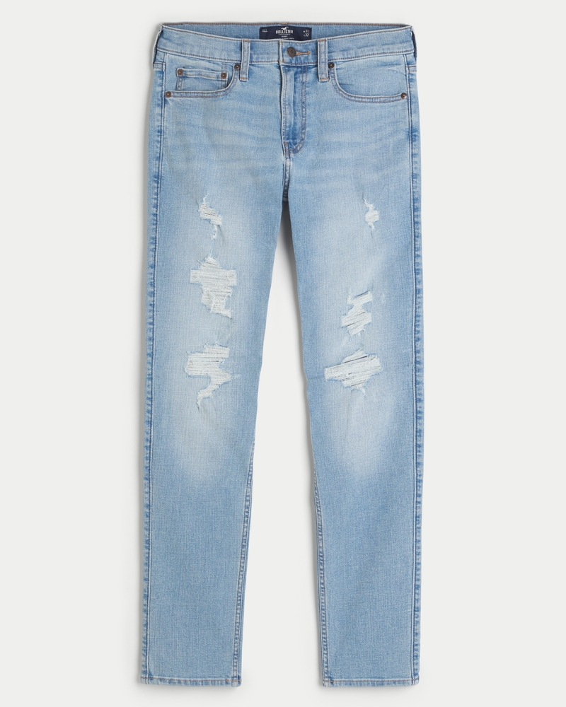 Light blue store ripped jeans hollister