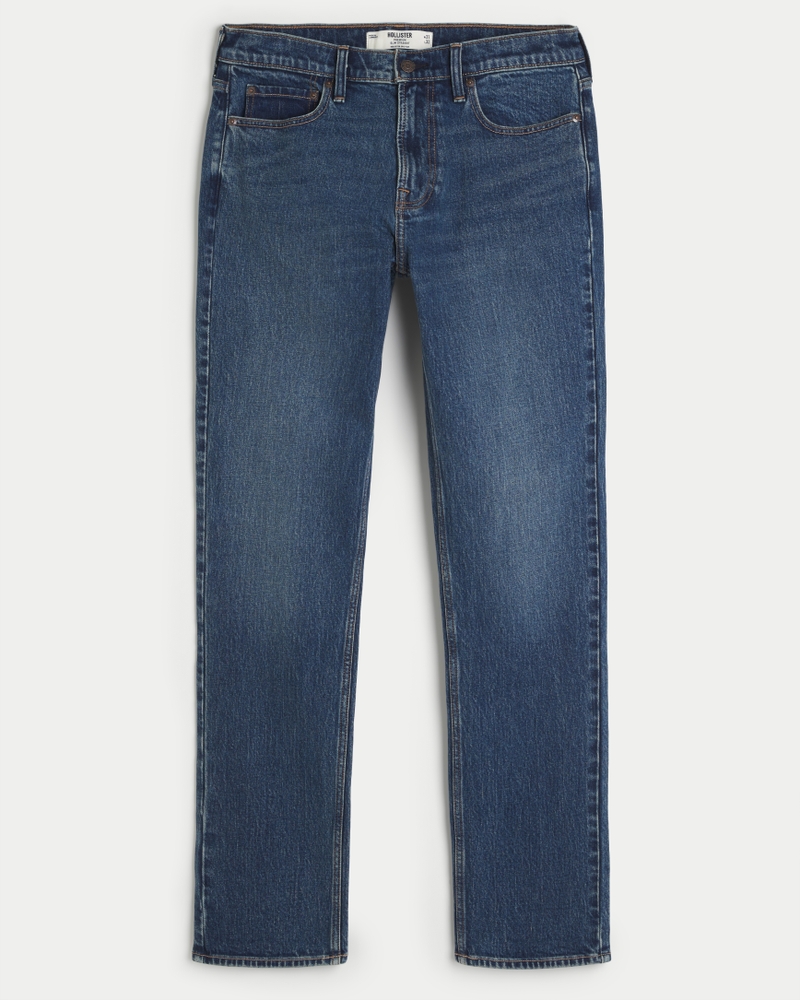 Men's Dark Wash Slim Straight Jeans | Men's | HollisterCo.com