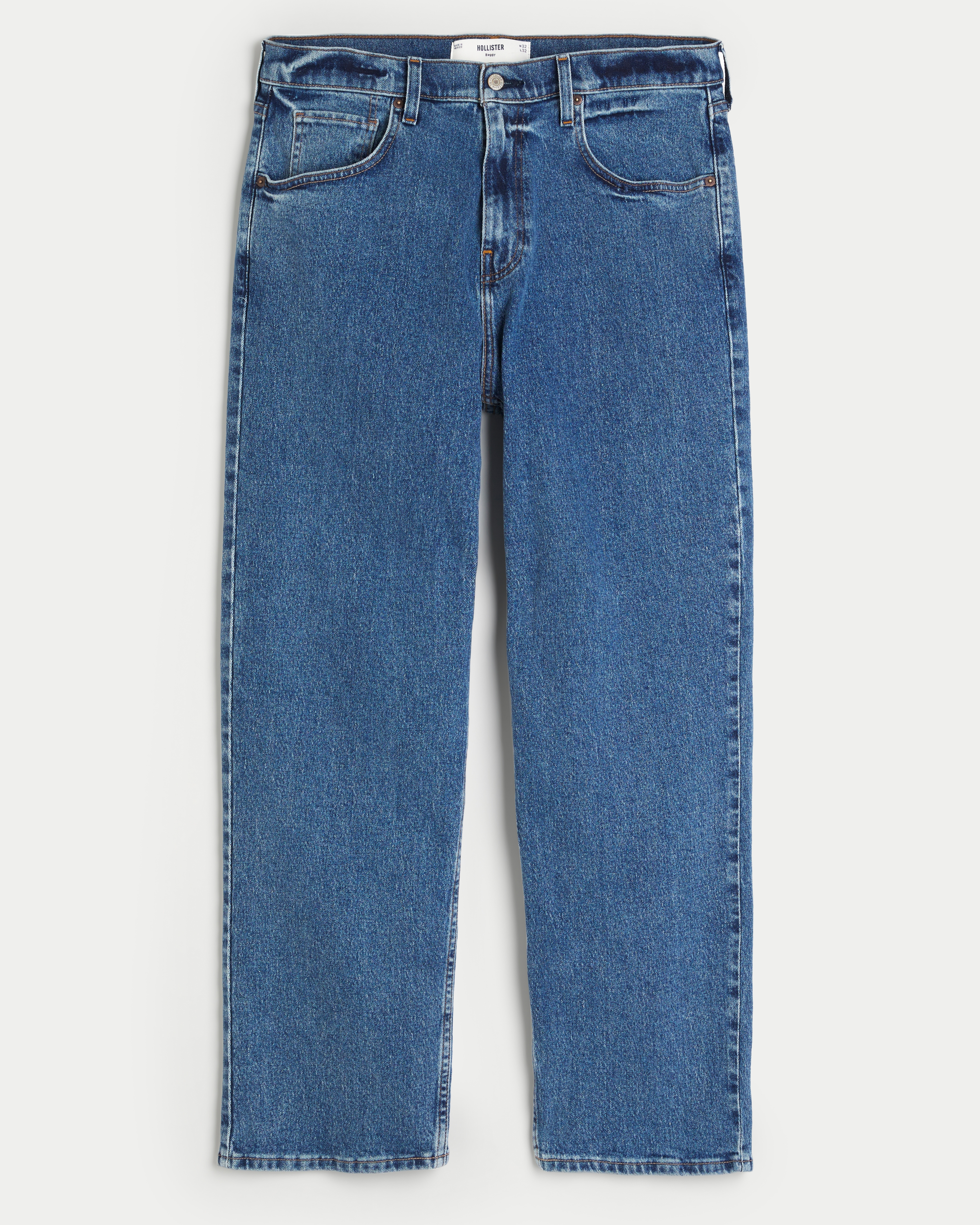 Medium Wash Baggy Jeans