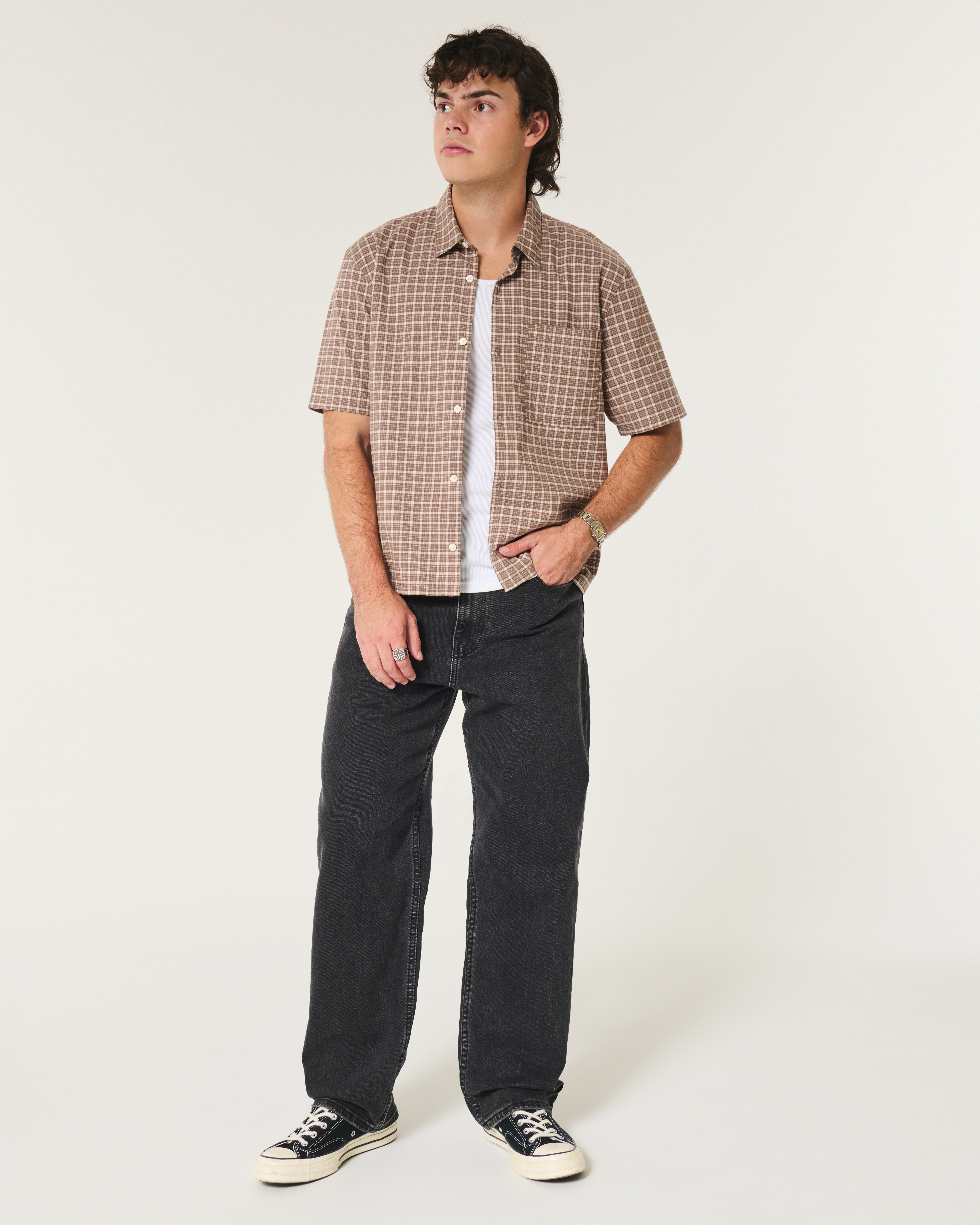 Washed Black Baggy Jeans