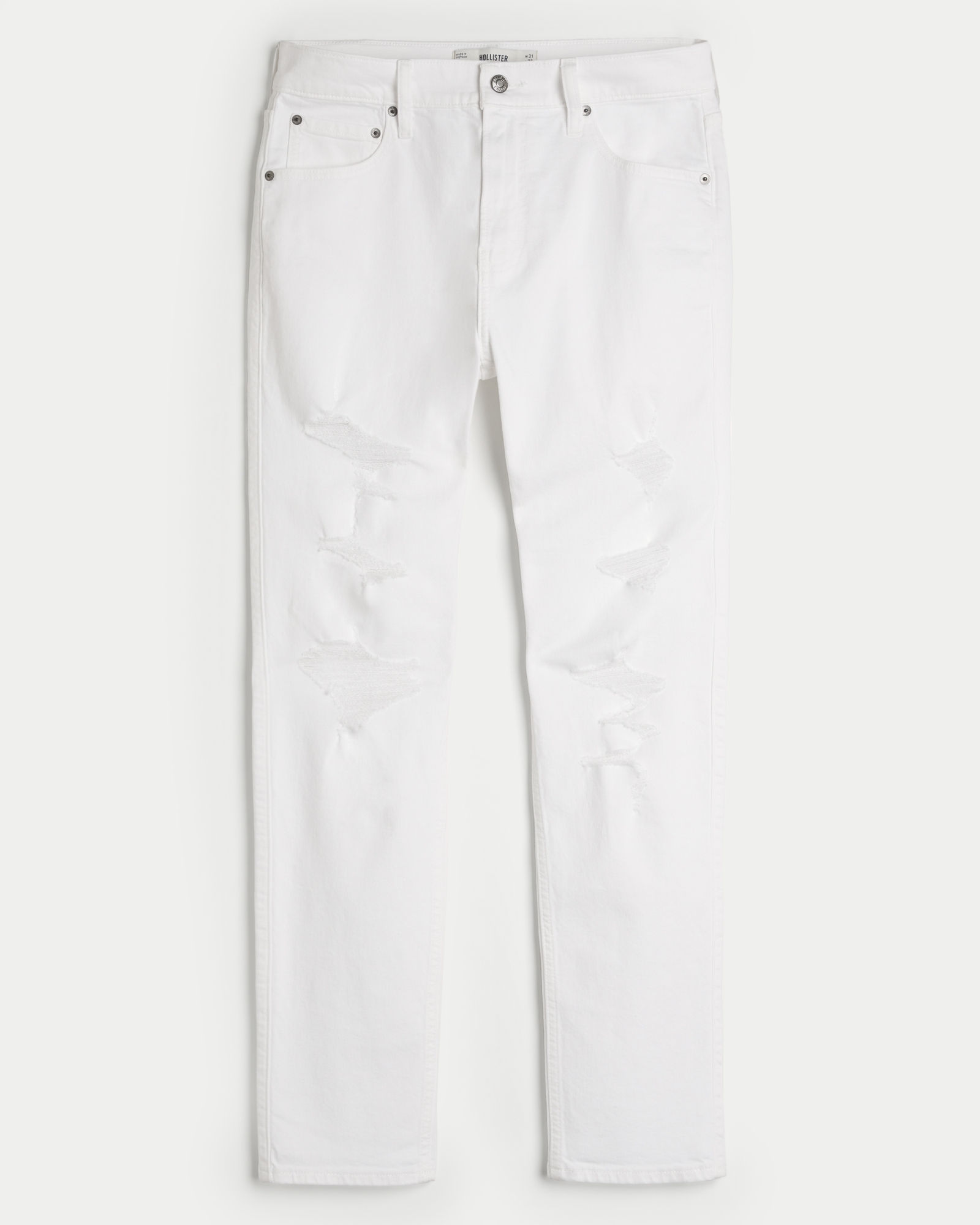 Men Hollister White Jeans Men's White Athletic Skinny Jeans Men's