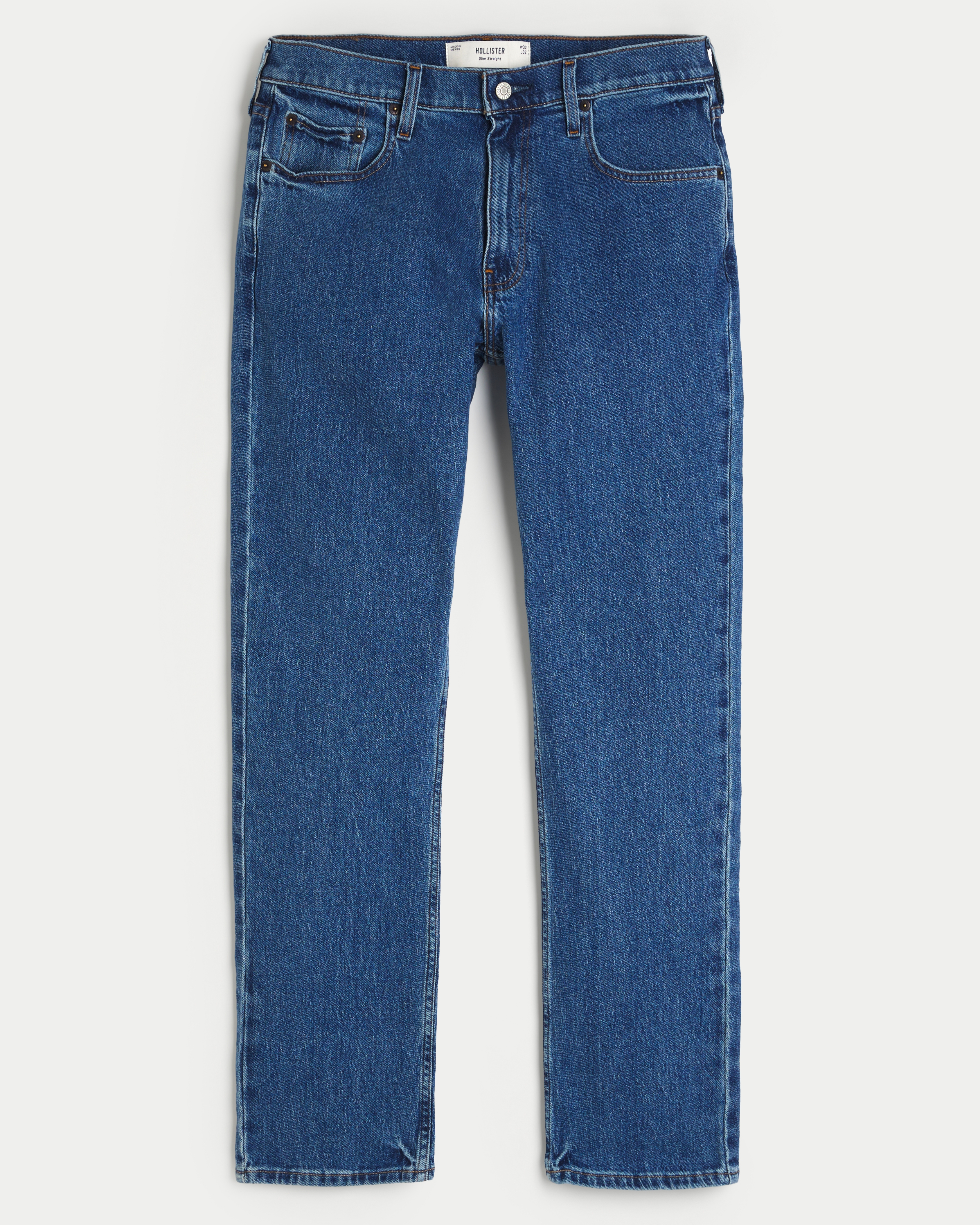 Medium Wash 90s Slim Straight Jeans