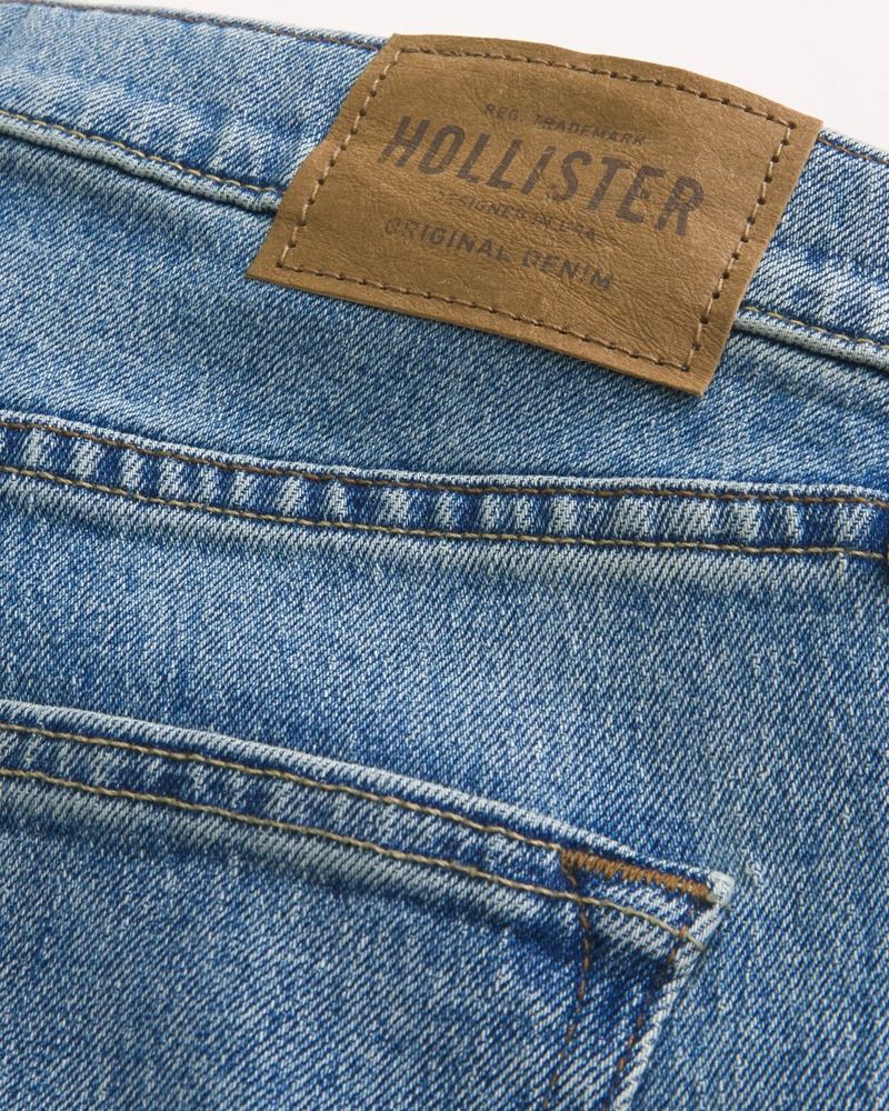 Medium Wash Slim Straight Jeans