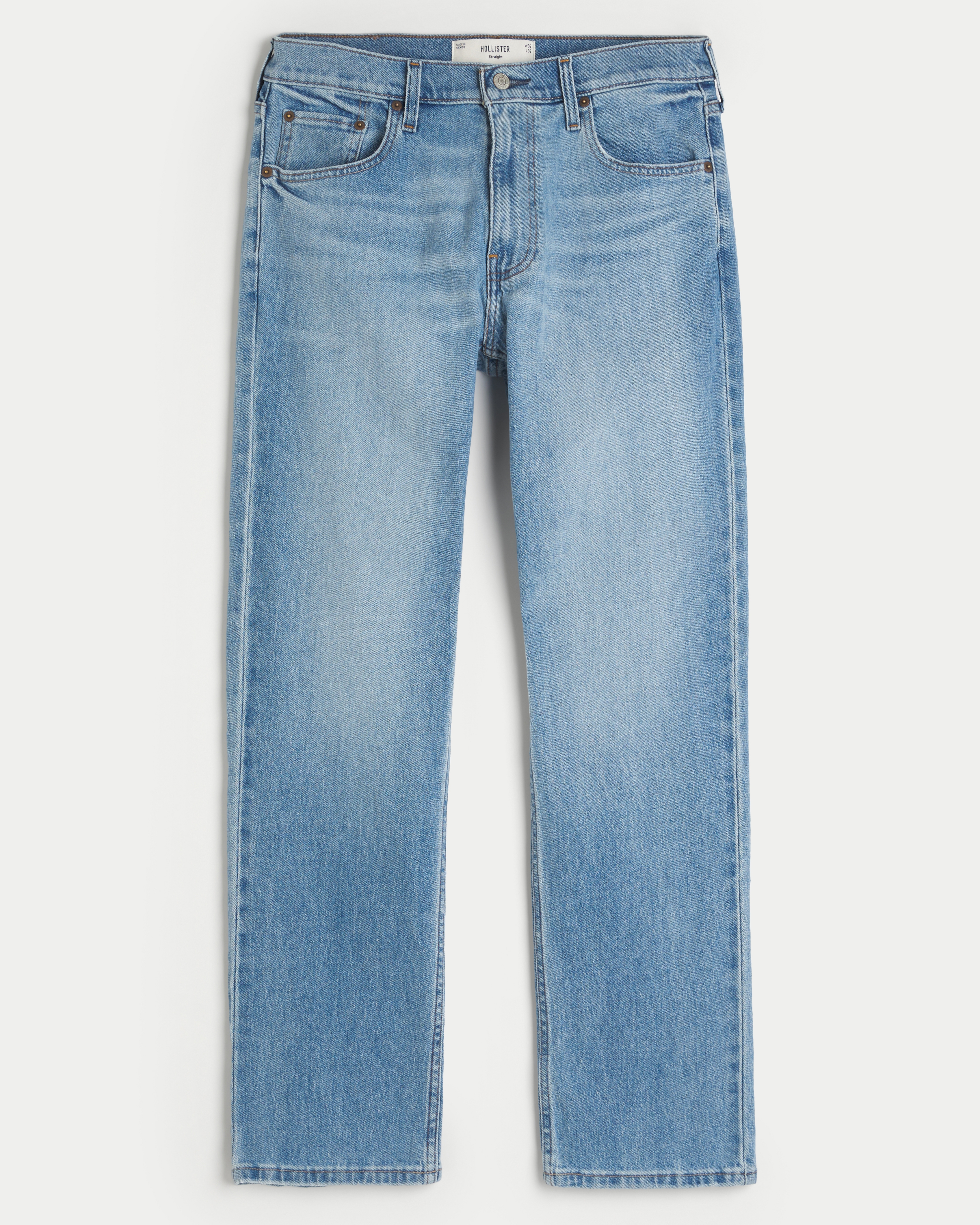 Light Wash Straight Jeans