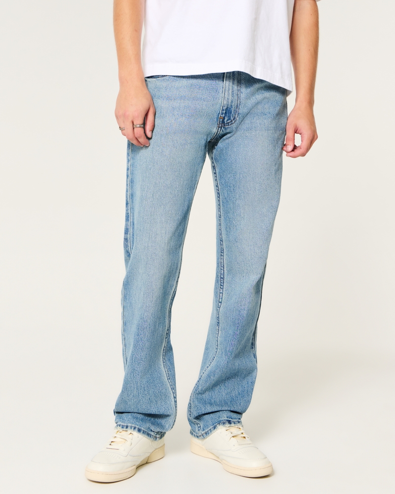 Medium Wash Slim Straight Jeans