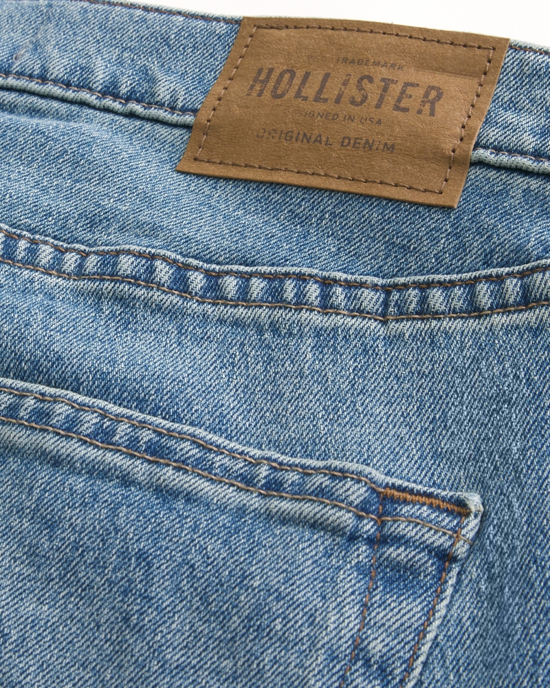 Medium Wash Slim Straight Jeans