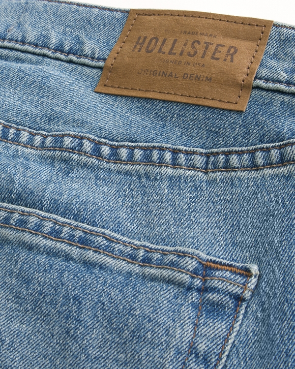 Medium Wash Slim Straight Jeans