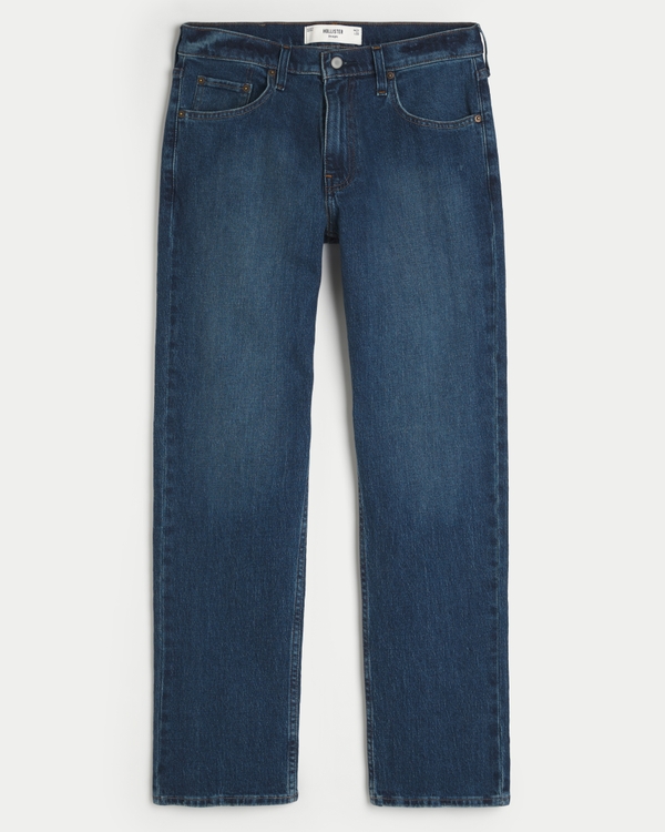Dark Wash Straight Jeans, Dark With Tint view 1