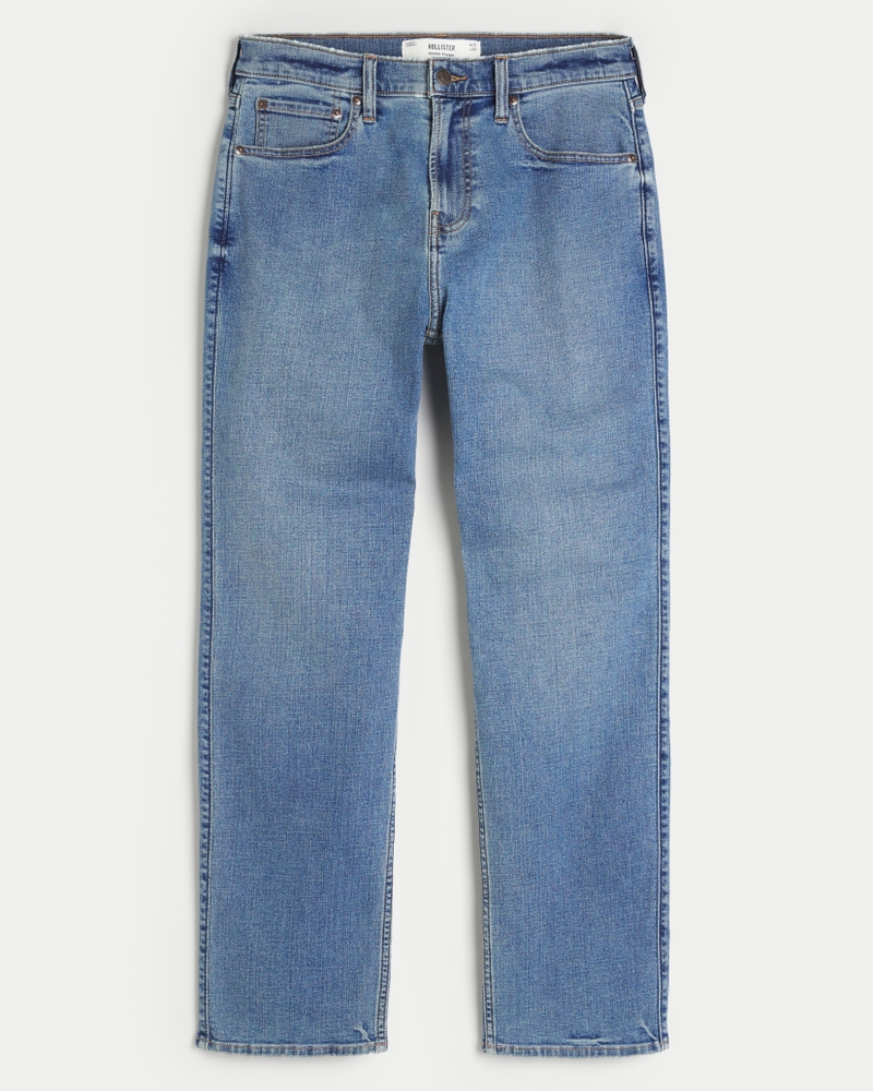 Medium Wash Athletic Straight Jeans