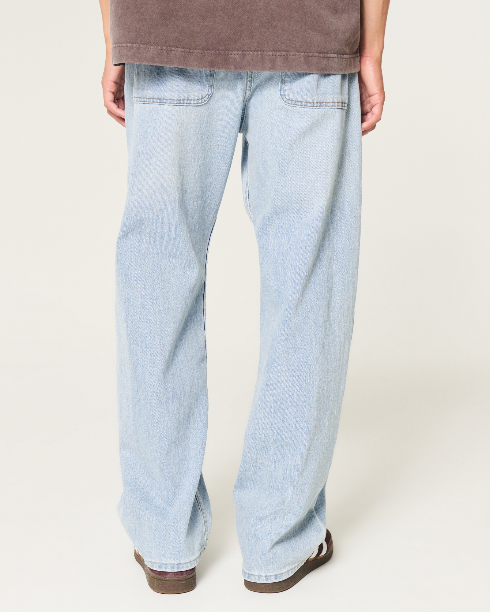 Men's Light Wash Baggy Jeans | Men's Bottoms | HollisterCo.com
