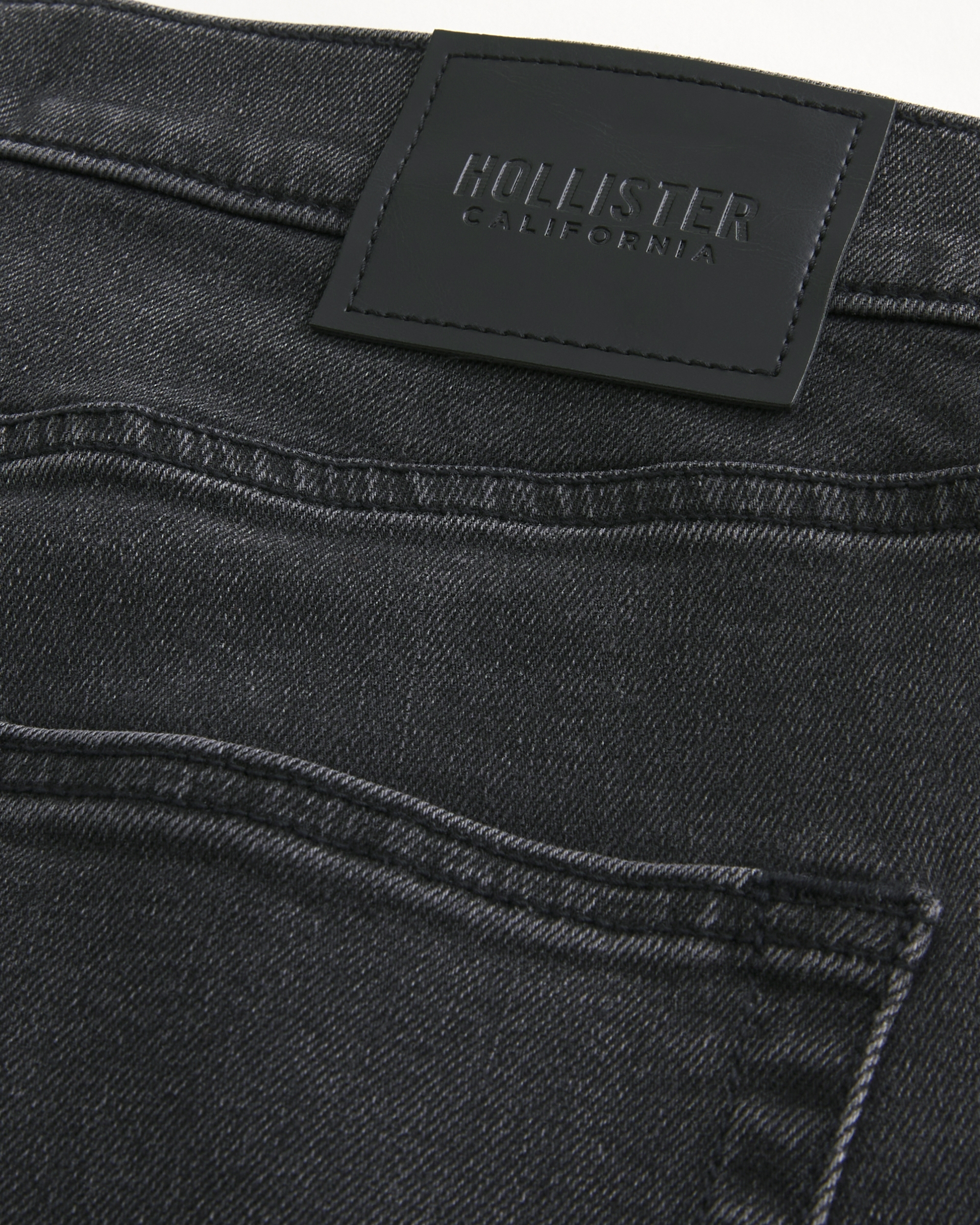 Washed Black Athletic Skinny Jeans