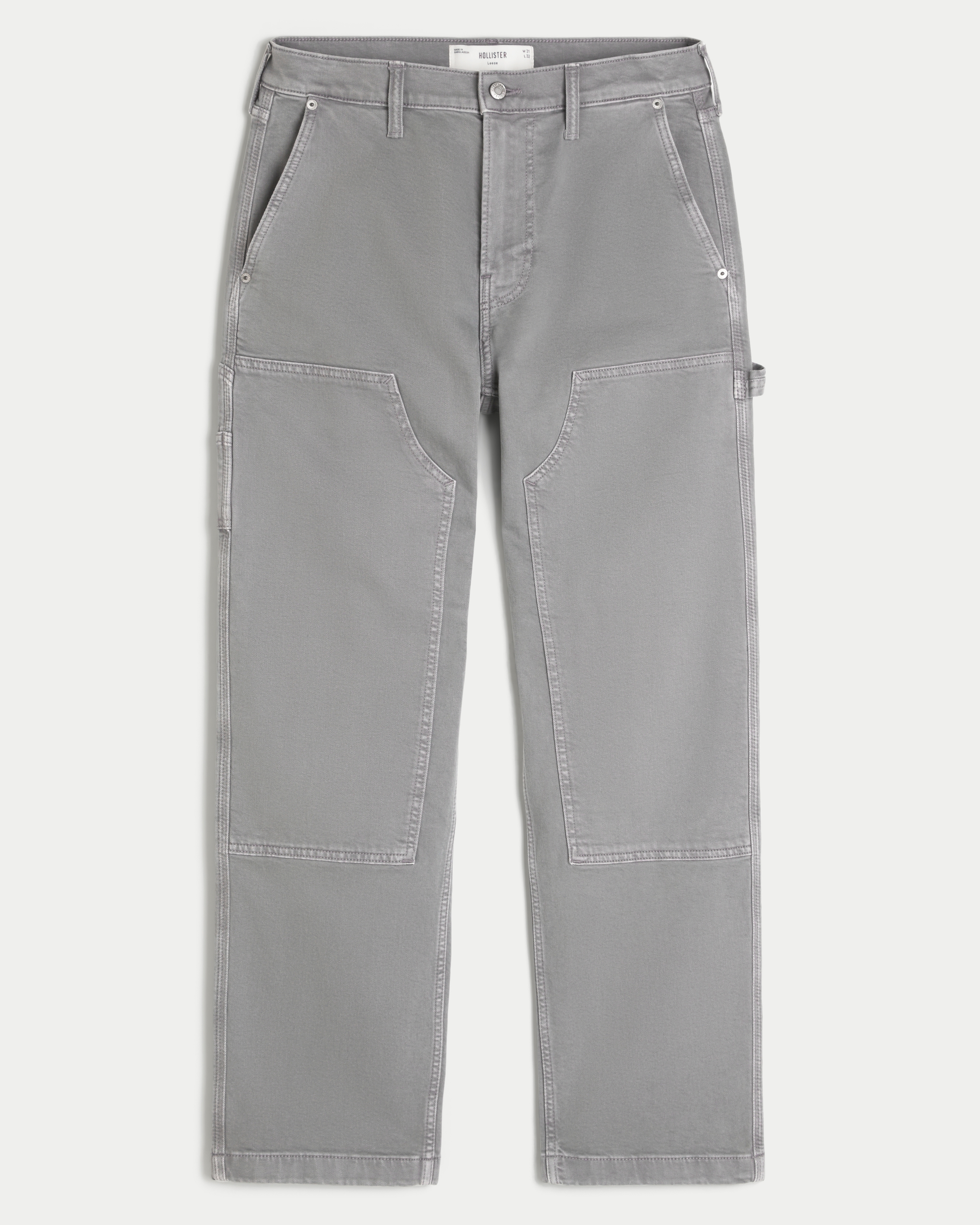 Men's Grey Loose Carpenter Jeans | Men's Sale | HollisterCo.com
