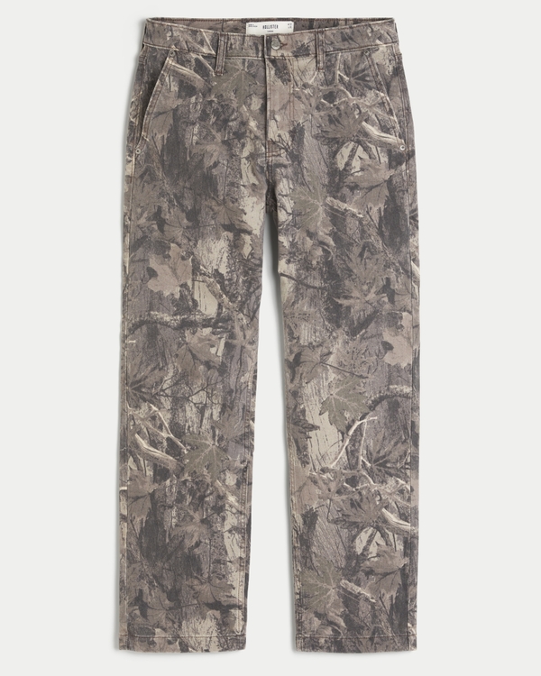 Camo Loose Jeans, Green Camo