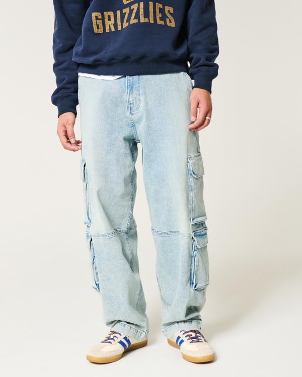 Jeans cargo skater holgados con lavado claro, Lavado Claro Teñido view 2