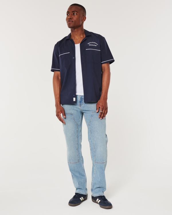 Loose Medium Wash Carpenter Jeans