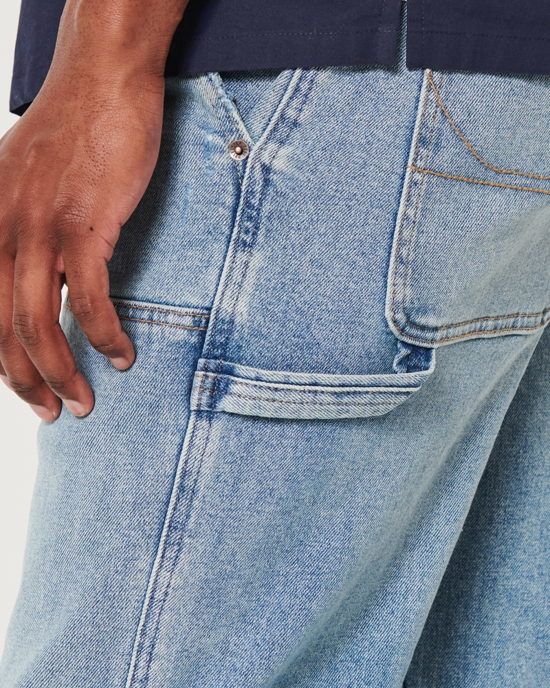 Loose Medium Wash Carpenter Jeans