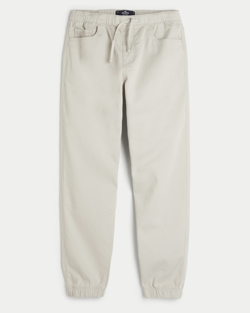 Hollister high rise twill joggers best sale