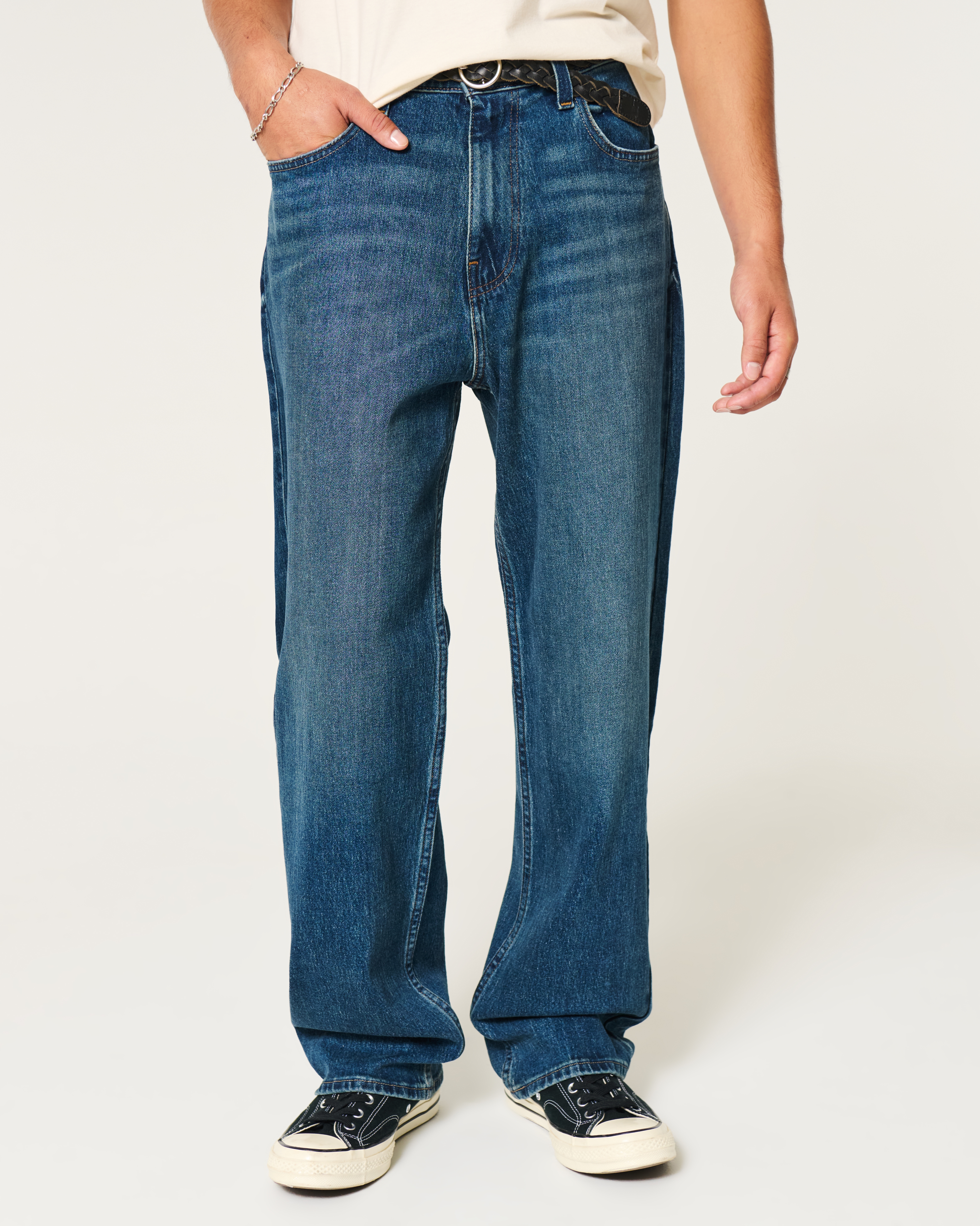 Dark Wash Baggy Jeans