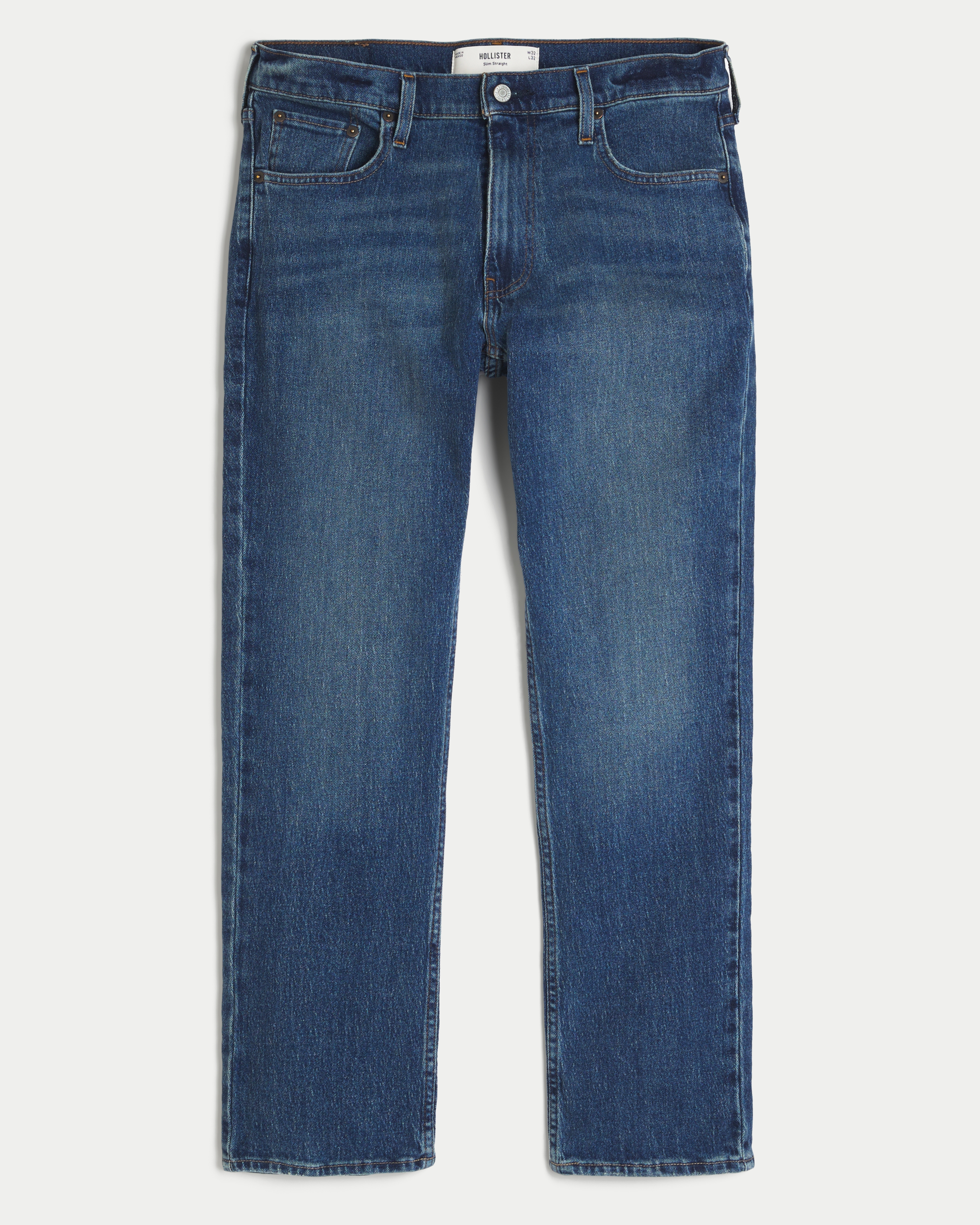 Dark Wash Slim Straight Jeans