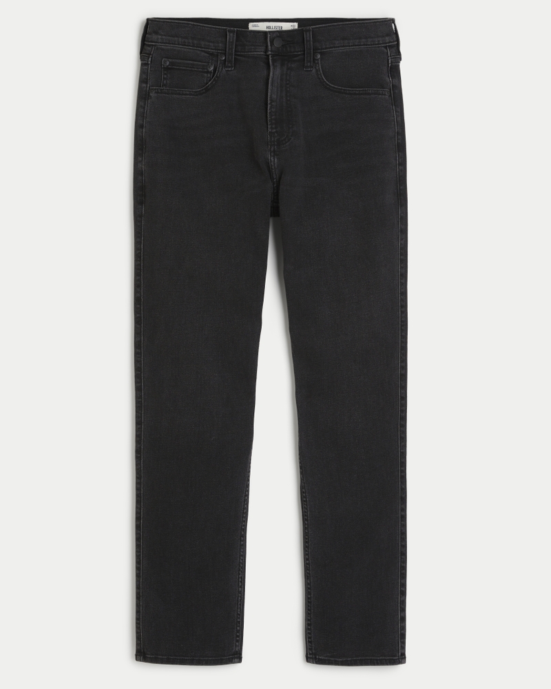 Washed Black Athletic Skinny Jeans