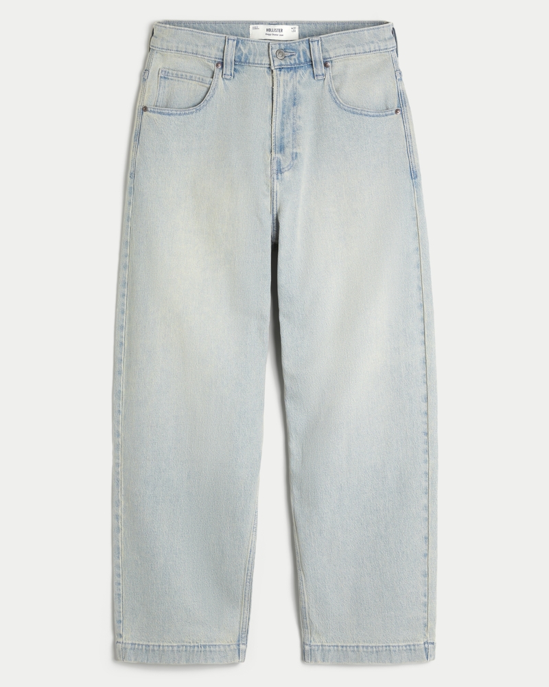 Men's Light Wash Baggy Skater Jeans | Men's Bottoms | HollisterCo.com