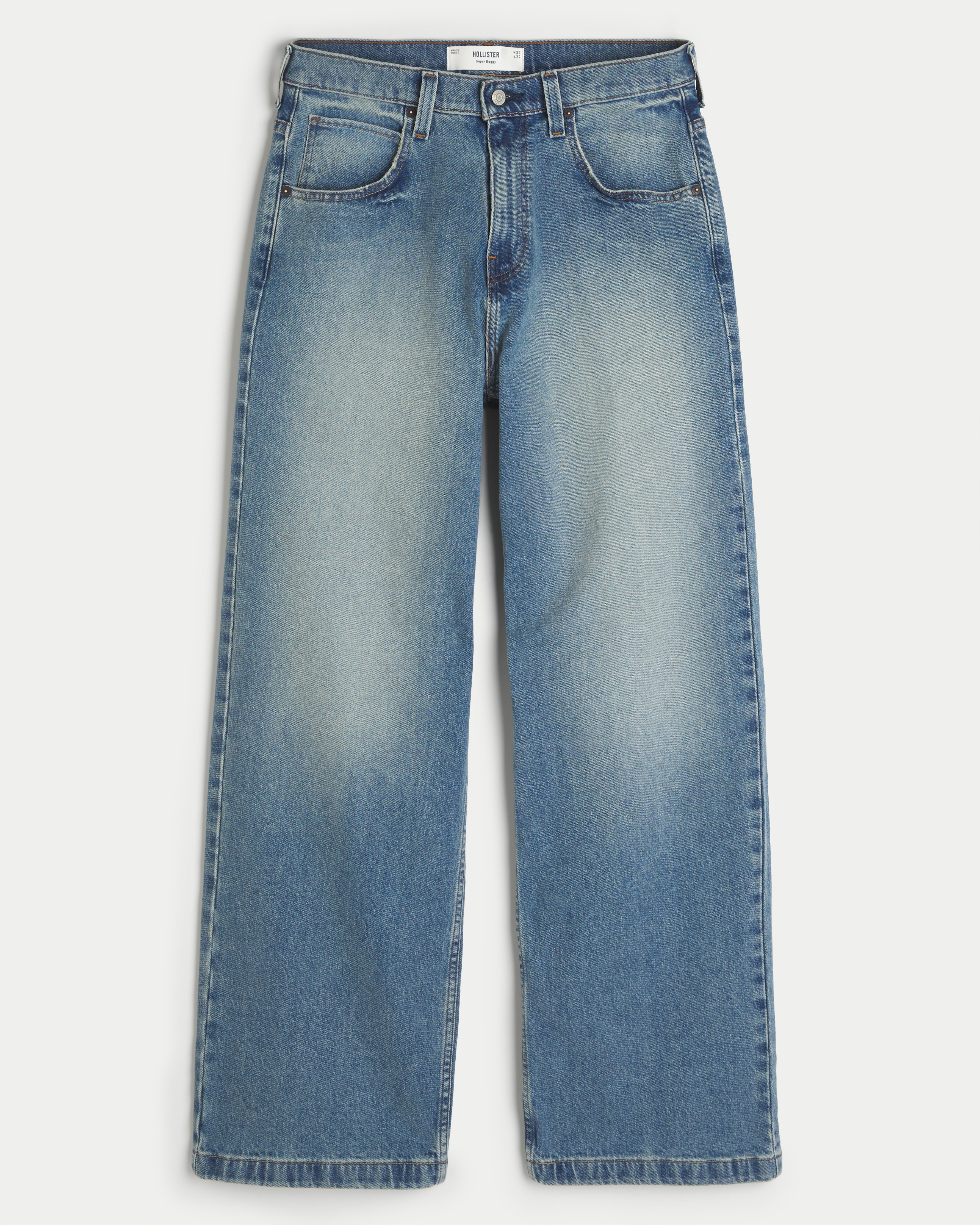 Medium Wash Super Baggy Jeans