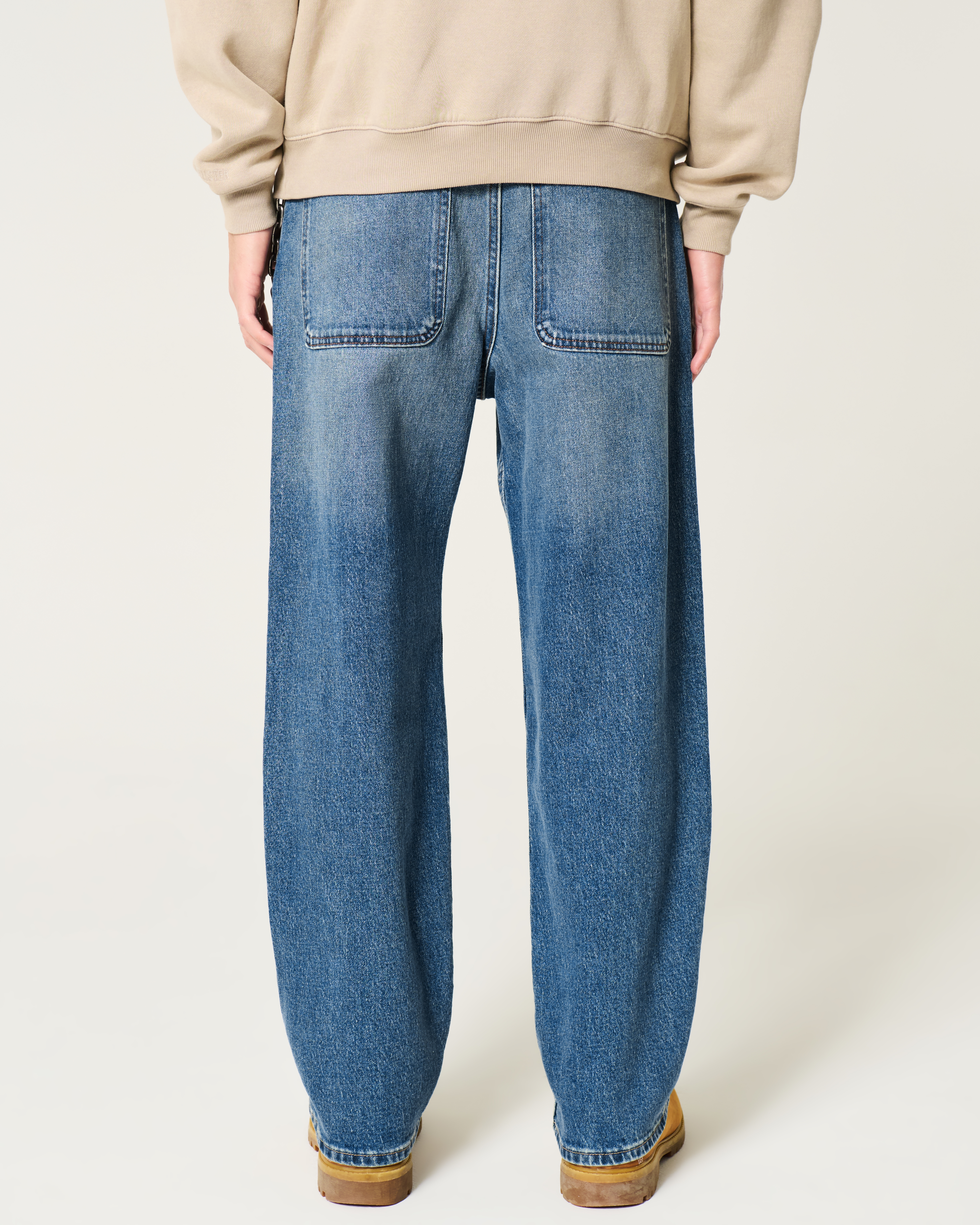 Medium Wash Baggy Jeans