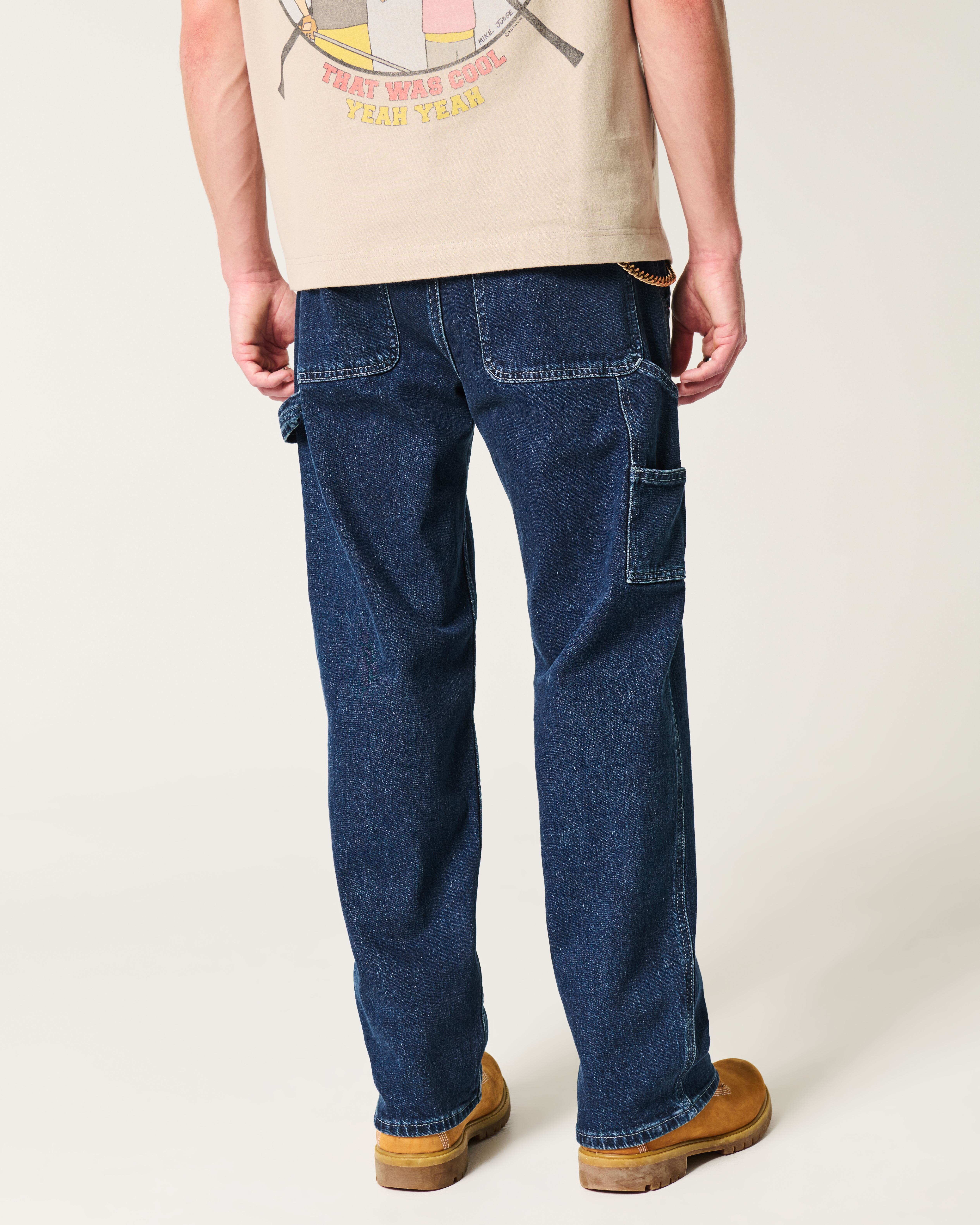 Dark Wash Baggy Painter Jeans