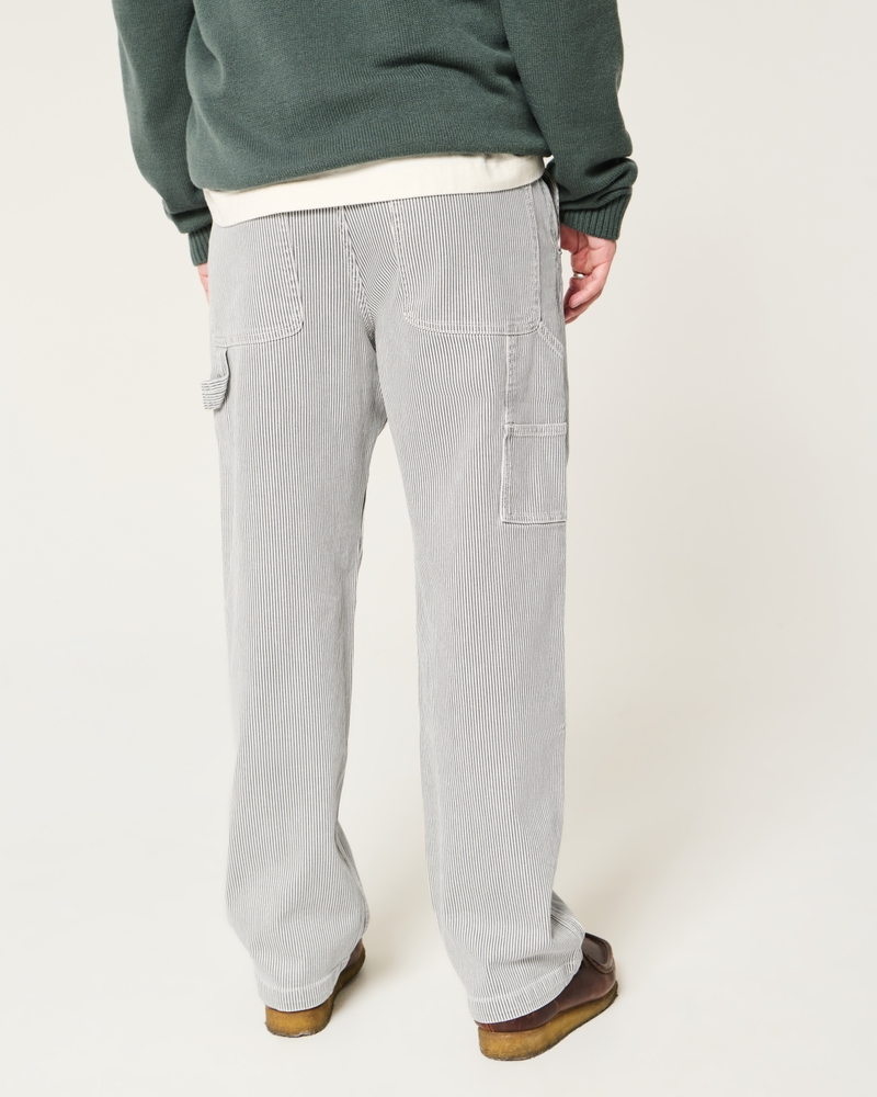 Railroad Stripe Baggy Painter Jeans