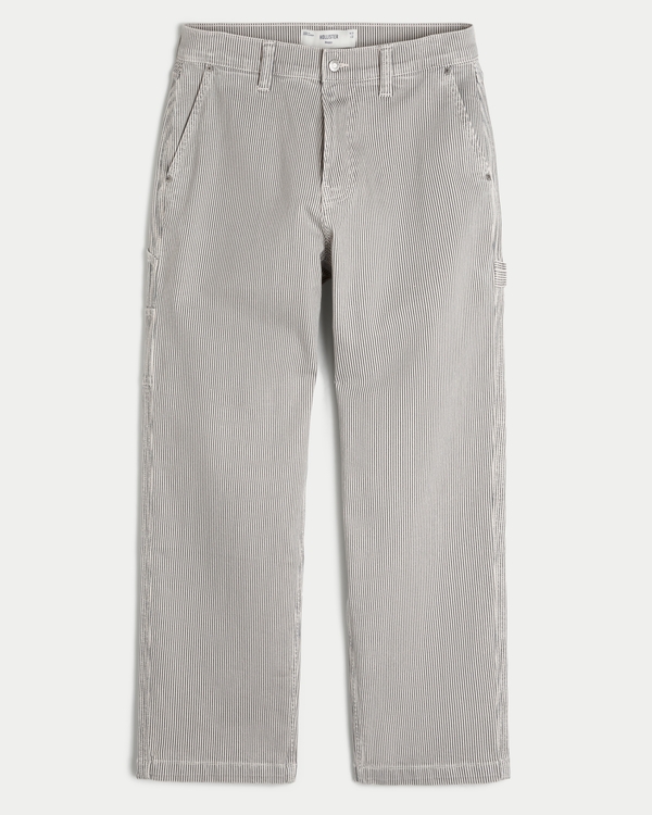 Railroad Stripe Baggy Painter Jeans