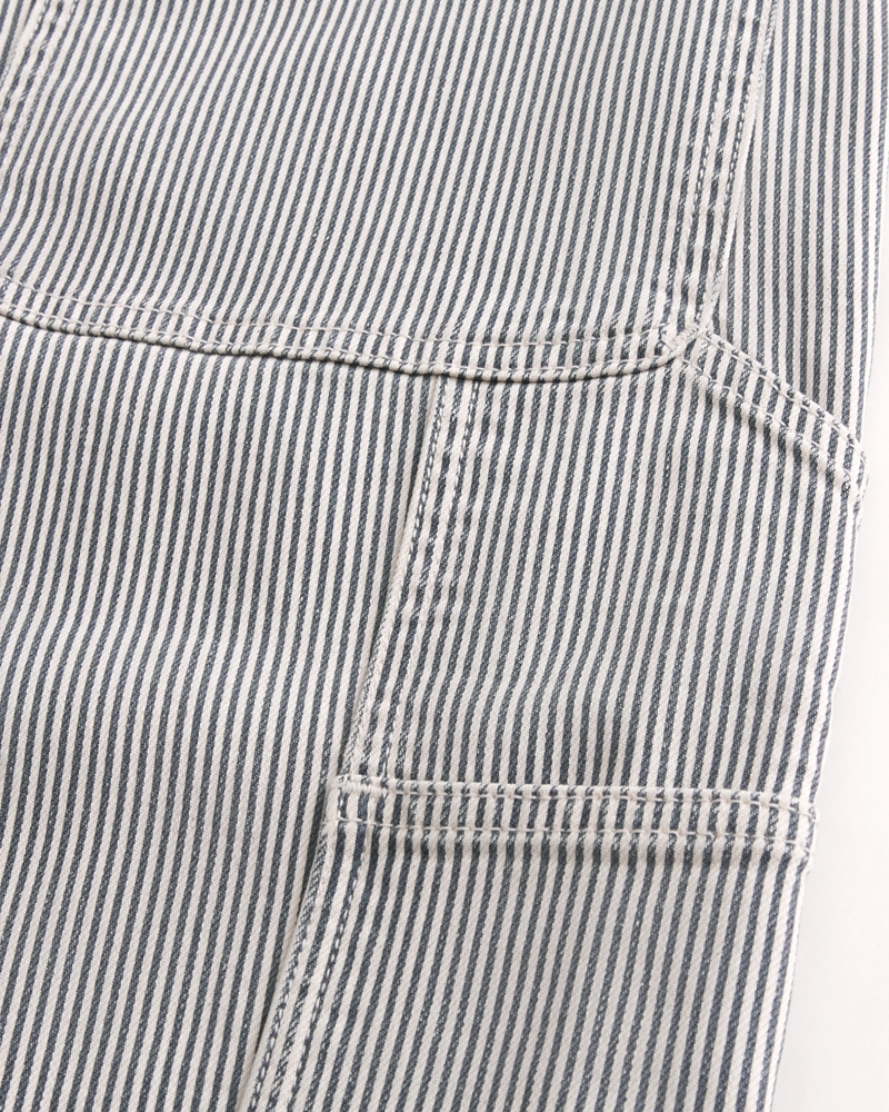 Railroad Stripe Baggy Painter Jeans
