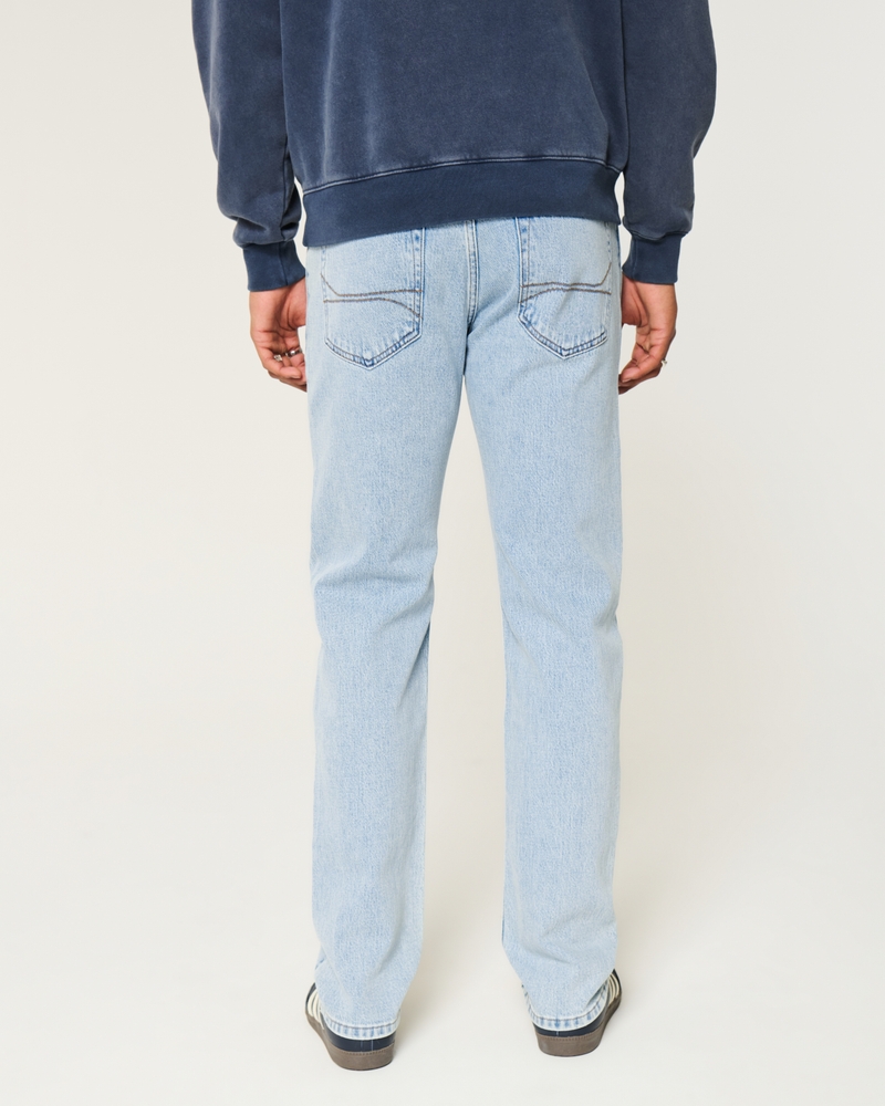 Light Wash Slim Straight Jeans