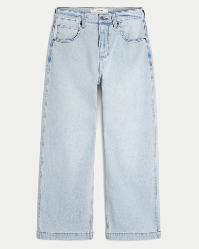 Light Wash Playing Cards Graphic Super Baggy Jeans