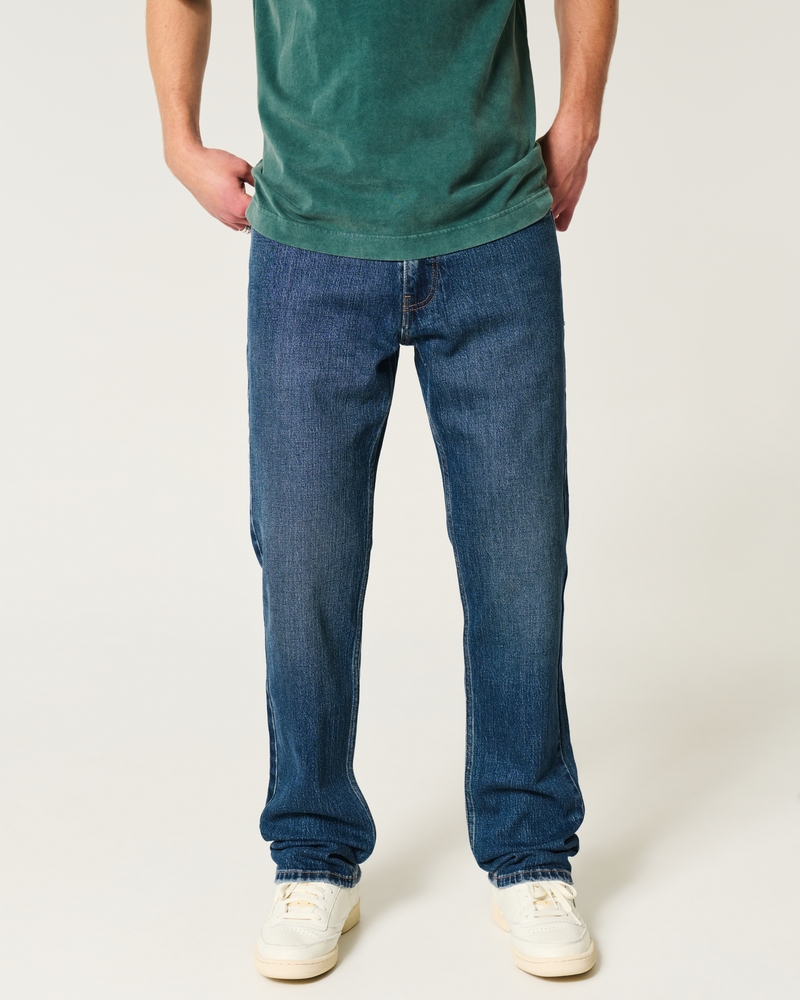 Dark Wash Slim Straight Jeans