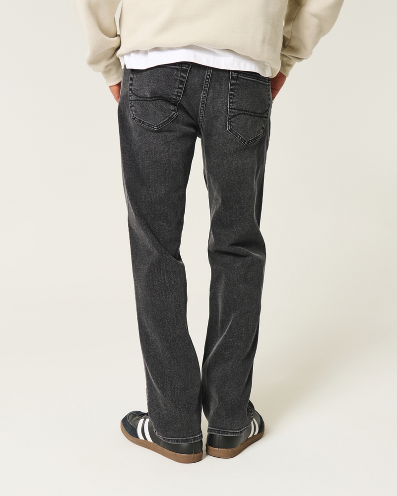 Washed Black Straight Jeans